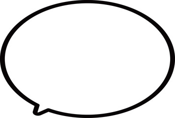 左下に尻尾、もしくは吹き出し口があるシンプルな丸みを帯びたふきだし。