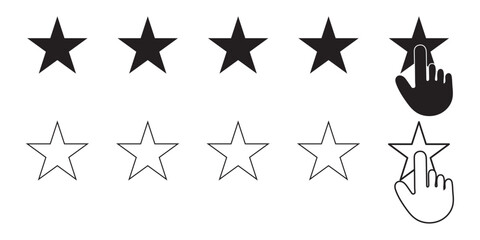 Obraz premium Star rating Icon. Vector illustration.