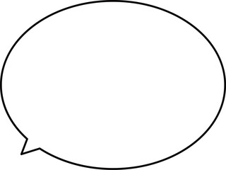 左下に尻尾、もしくは吹き出し口があるシンプルな丸みを帯びたふきだし。