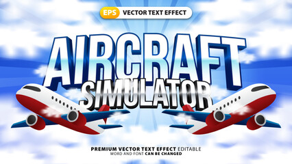 3D Aircraft Simulator  Text Effect Template