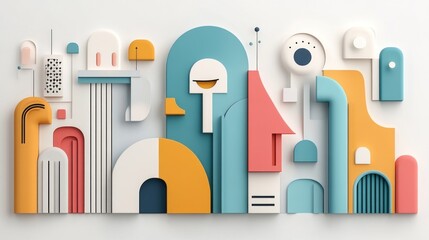 Colorful abstract city