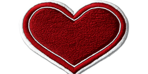 Red Heart Illustration on Transparent Background for Love Concepts