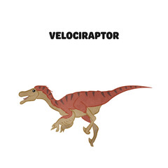 Illustration of a cute Velociraptor 01