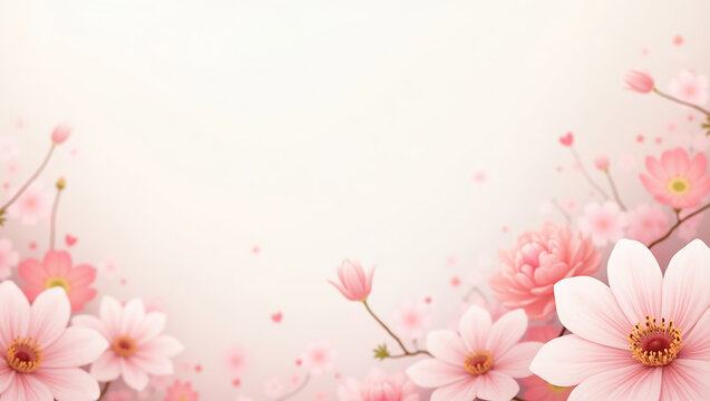 beautiful pink flower background illustration