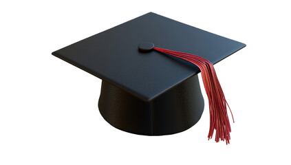 Mortarboard shows academic achievement, looking proud and hopeful