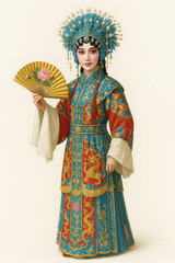 Obraz premium Chinese woman in traditional costume