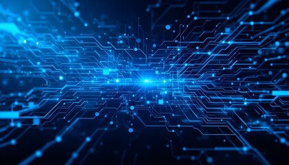 Technology Background with Blue Tech Digital Abstract Design for Modern and Futuristic Visuals