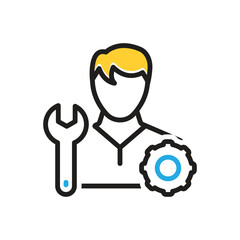 Multi color icon for operate