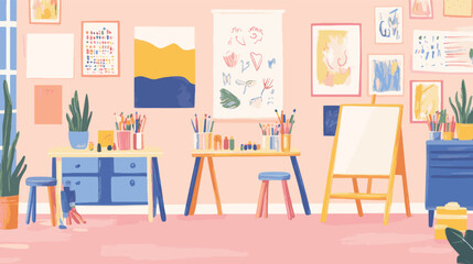 vector modern interior of a room