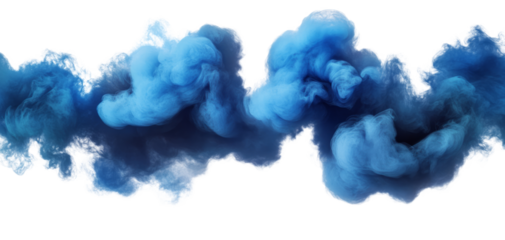 Blue cloud is flowing gently, creating dreamy abstract shape