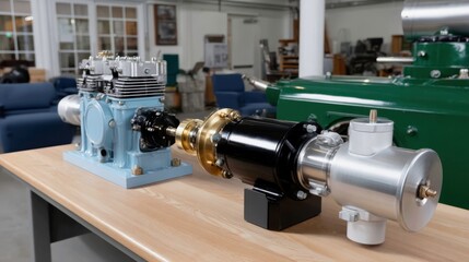 Fototapeta premium Antique Tractor Engine Restoration