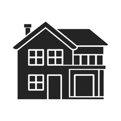 House icon vector silhouette illustration isolated on white background