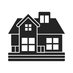 House icon vector silhouette illustration isolated on white background