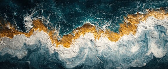 Abstract seascape painting