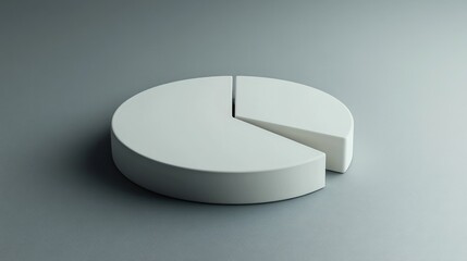 Simple white pie chart graphic