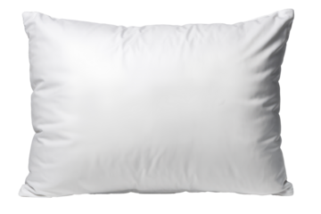white square pillow isolated on white background