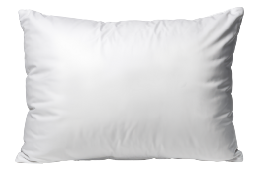 white square pillow isolated on white background
