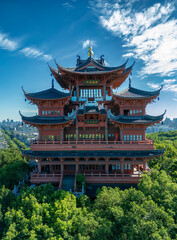 Wushan Chenghuang Pavilion Scenic Area, West Lake Scenic Area, Hangzhou, Zhejiang, China