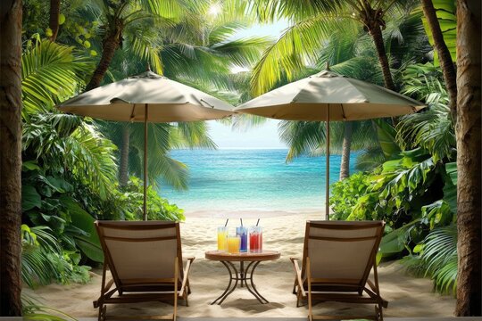 Tropical beach scene