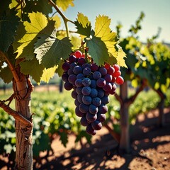 Fototapeta premium red wine grapes