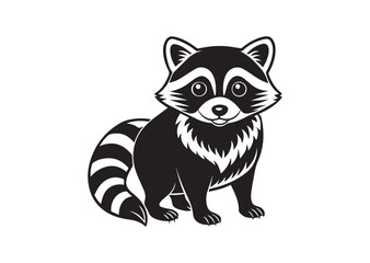 Fototapeta premium Raccoon Design, Raccoon Silhouette Vector