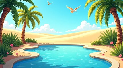 Obraz premium Tranquil Oasis Retreat: Nature's Haven