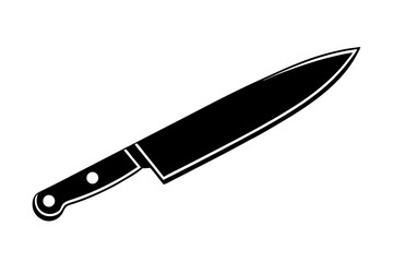 Kitchen Knife Icon vector silhouette illustration isolated on white background