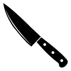Kitchen Knife Icon vector silhouette illustration isolated on white background
