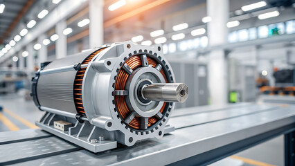 Fototapeta premium ElectricVehicles Transition Infrastructure Electric vehicles rely advanced electric motors for efficient transition and infrastructure development