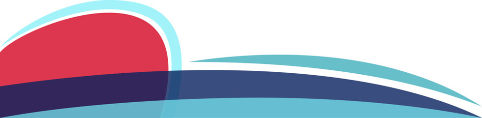 Business Abstract Wave Footer. Curve and wavy abstract footer design for business.