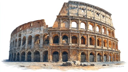 Obraz premium Historic Monument with Arched Design and Ancient Architecture Ideal for History Culture and