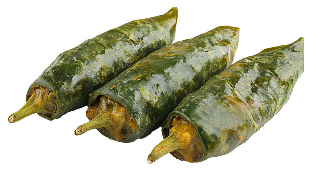 Chiles Rellenos isolated in White background ,Transparent Background ,Food image