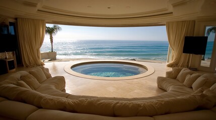 Oceanfront luxury living room