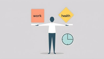 vector illustration of a man holding a sign