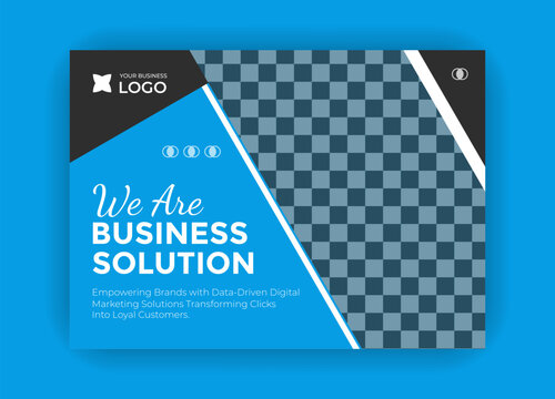 Business landing page template with web benner post