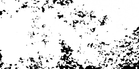 Distress urban overlay spotted concrete grain surface grainy noise rust wall grunge black splatter and white background. damaged chalk crack rough ink wall texture.	