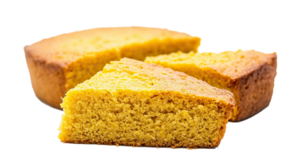 Cornbread isolated in White background ,Transparent Background ,Food image