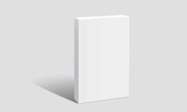 Blank book cover mockup design. Closed book, magazine or notebook template with shadow. Vector illustration