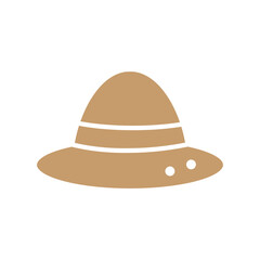 Farmer cap icon simple flat illustration
