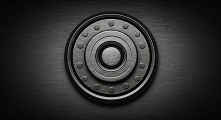 A metal object with a round shape and many small holes