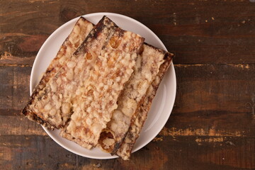 Salai pisang or sale pisang is a traditional Indonesian snack, made from sliced, smoked and dried bananas. Indonesian food.