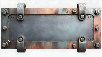 Rusty Plate in isolated white