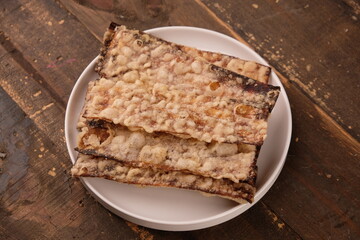 Salai pisang or sale pisang is a traditional Indonesian snack, made from sliced, smoked and dried bananas. Indonesian food.