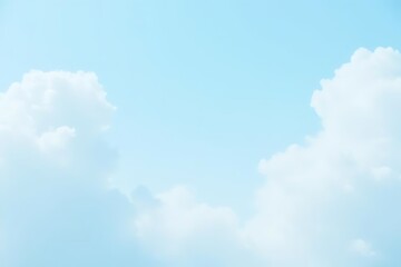 Serene Sky Soft Clouds and Pastel Blue Hues