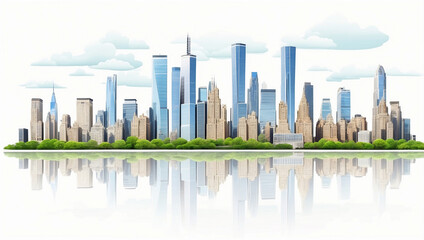 Obraz premium New York City skyline featuring Manhattan