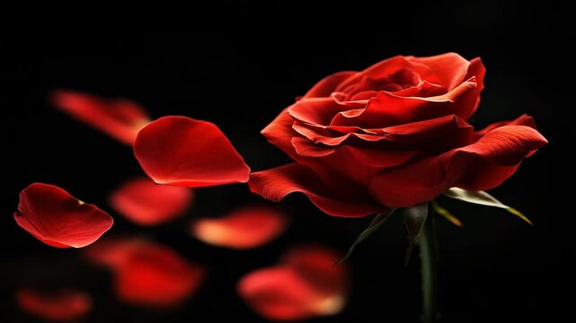 red rose petals