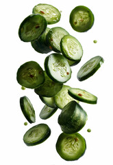 Cucumber in Isolated White