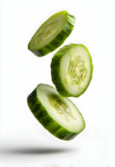 Cucumber in Isolated White