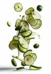 Cucumber in Isolated White
