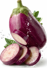 Eggplant in Isolated White
